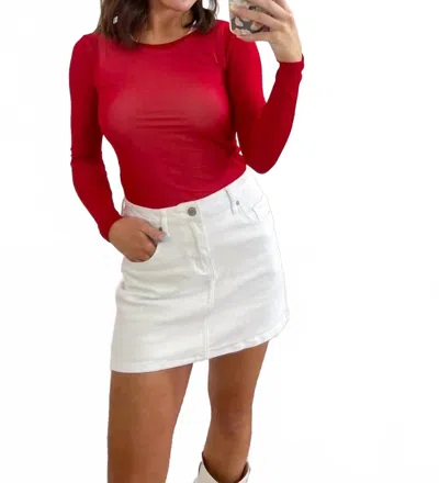 Jess Lea Mallory Mesh Top In Red In Red