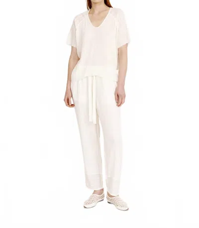 Raquel Allegra Doheny Top In Washed White In White