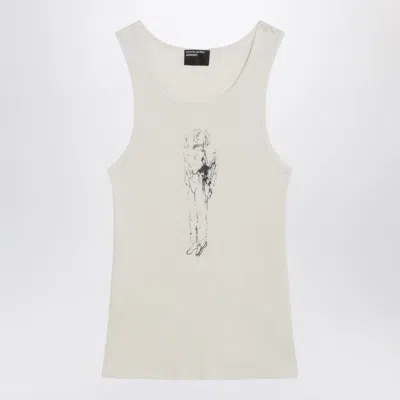 Enfants Riches Deprimes Bad Professor White Vintage-effect Tank Top In Neutral