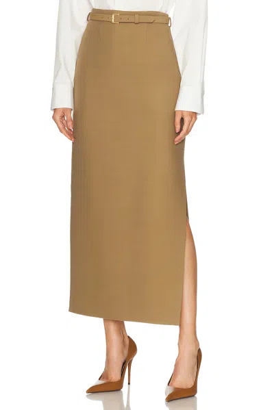 Adam Lippes Leto Skirt In Brown