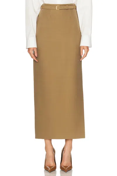 Adam Lippes Leto Skirt In Brown