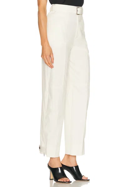 Bottega Veneta Womens Straight-leg Cotton Twill Trousers Frosting In White