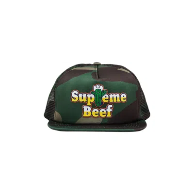 Pre-owned Supreme Beef Mesh Back 5-panel 'woodland Camo' | Brown | Men's Size Onesize