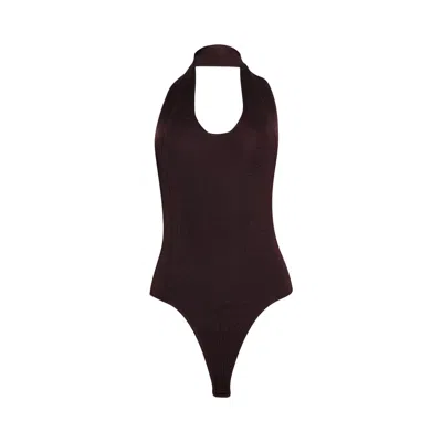 Pre-owned Khaite Toto Bodysuit 'almandine' | Red | Women's Size Xs