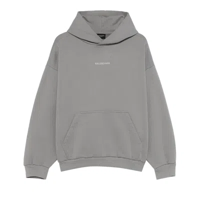 Pre-owned Balenciaga Reflective Logo Hoodie 'grey/reflective' | Men's Size L