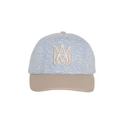 Pre-owned Amiri Denim Mat Hat With Leather Bill 'bleached Indigo' | Blue | Men's Size Onesize