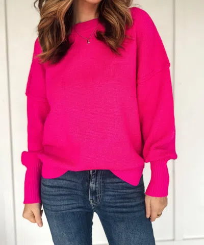 Lure Boutique Payton Sweater In Magenta