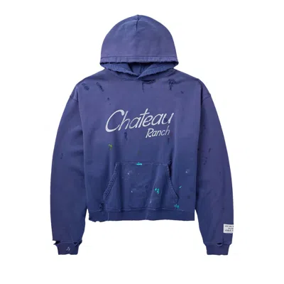 Pre-owned Gallery Dept. Distressed Chateau Ranch Hoodie 'navy' | Blue | Men's Size M