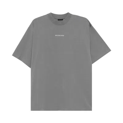 Pre-owned Balenciaga Back Reflective Medium Fit T-shirt 'grey/reflective' | Men's Size S In Gray