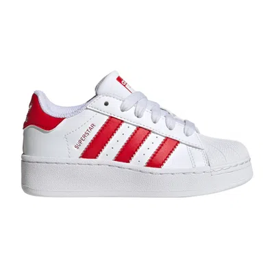 Pre-owned Adidas Originals Adidas Superstar Xlg Little Kid 'white Scarlet' | Kid's Size 3