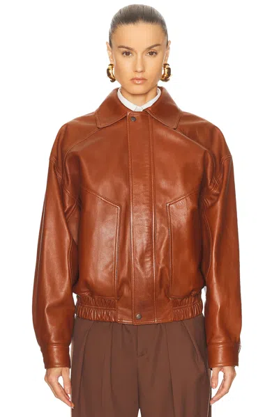 Saint Laurent Leather Bomber Jacket