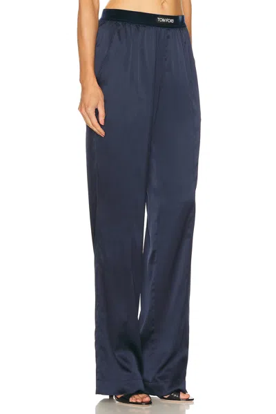 Tom Ford Pj Pant In Blue