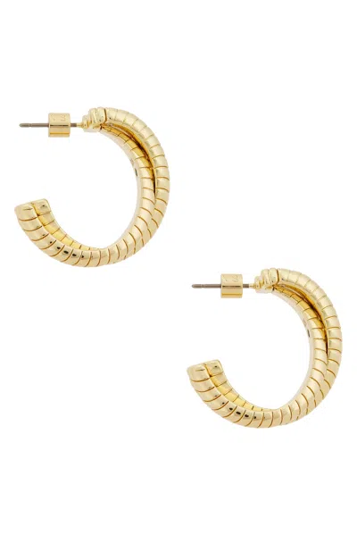 Roxanne Assoulin Double Cobra Hoop Earrings In Gold