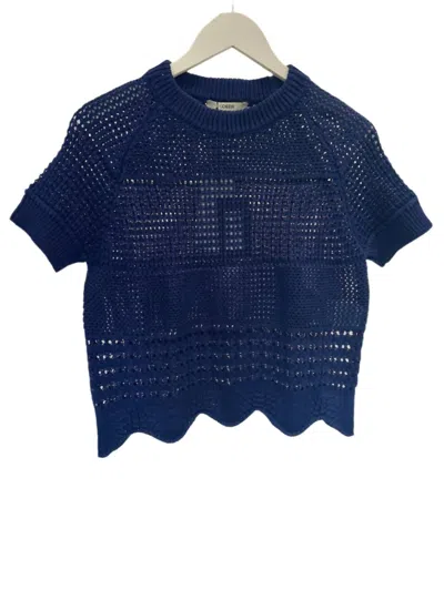 Odeeh Cablé Sweater In Ink In Blue