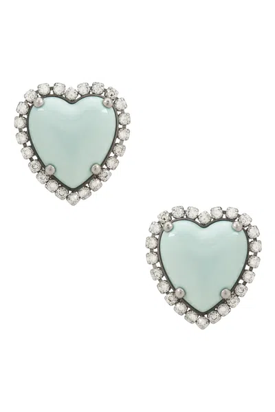 Valentino Coeur Hyperbole Earrings In Metallic