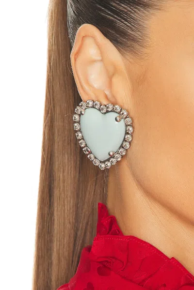 Valentino Coeur Hyperbole Earrings In Metallic