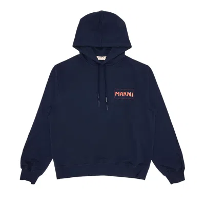 Pre-owned Marni Jersey Sweatshirt 'blue Kyanite' | Men's Size 50