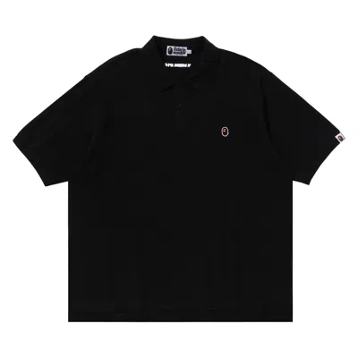 Pre-owned Bape One Point Relaxed Fit Polo Shirt 'black' | Men's Size Xl