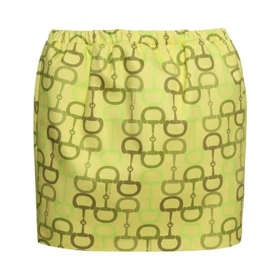Pre-owned Gucci Horsebit Mini Skirt 'lime Green' | Women's Size 38