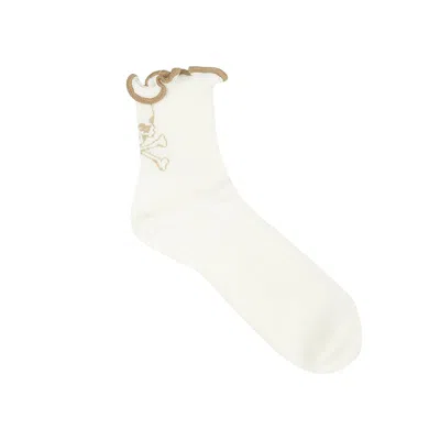 Pre-owned Mastermind Japan Mastermind World Baggy Socks 'white' | Men's Size L