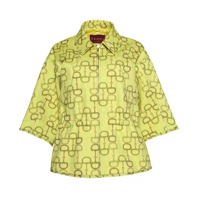 Pre-owned Gucci Horsebit Bomber Jacket 'lime Green' | Women's Size 38