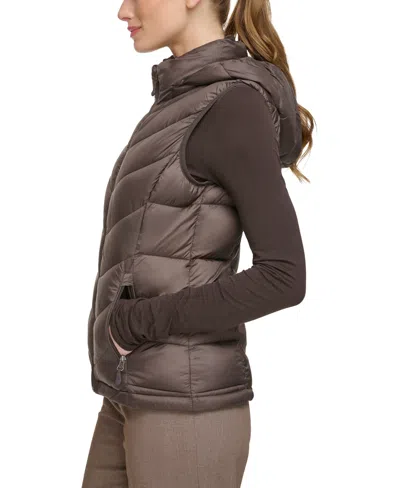 Charter Club Women's Packable Hooded Puffer Vest, Created For Macy's