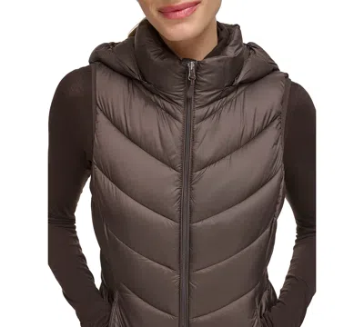 Charter Club Women's Packable Hooded Puffer Vest, Created For Macy's