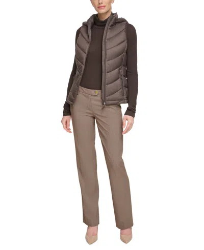 Charter Club Women's Packable Hooded Puffer Vest, Created For Macy's