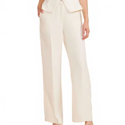 Lucy Paris Valli Wide-leg Pants In White In Neutral