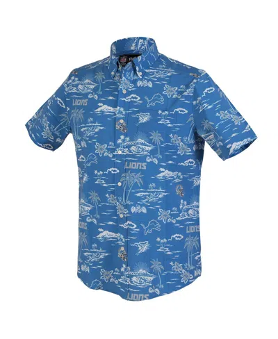 Reyn Spooner Blue Detroit Lions Kekai Performance Button-down Shirt In Blue