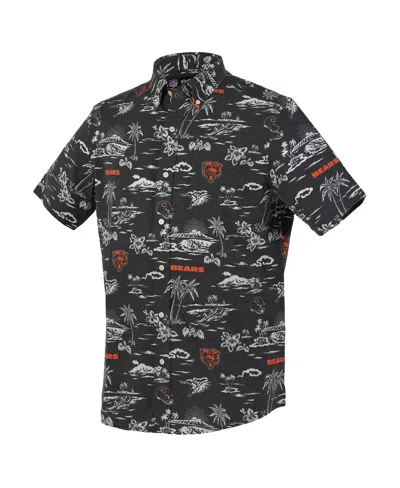 Reyn Spooner Navy Chicago Bears Kekai Performance Button-down Shirt In Black