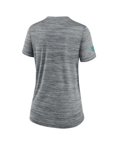 Nike Women's Gray Miami Dolphins Sideline Velocity Performance T-shirt