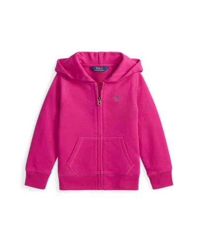 Polo Ralph Lauren French Terry Full-zip Hoodie In Pink