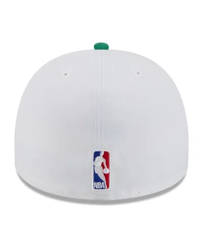 New Era Men's White/kelly Green Boston Celtics 2025 Nba Draft A-frame 59fifty Fitted Hat