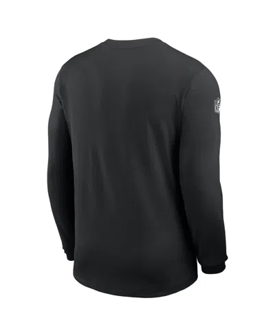 Nike Las Vegas Raiders Sideline Coach  Men's Dri-fit Nfl Long-sleeve Top In Black