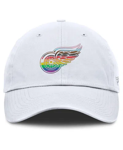 Fanatics Men's White Detroit Red Wings Pride Adjustable Hat
