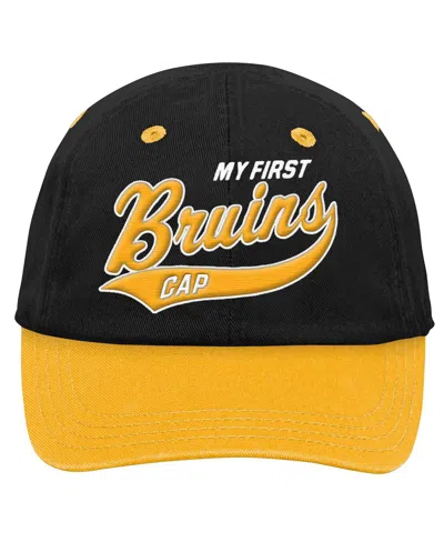 Outerstuff Baby Boys And Girls Black Boston Bruins My First Tail Sweep Slouch Flexâ Hat In Black