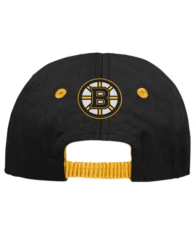 Outerstuff Baby Boys And Girls Black Boston Bruins My First Tail Sweep Slouch Flexâ Hat In Black
