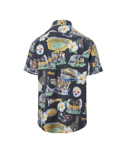 Reyn Spooner Men's Black Pittsburgh Steelers Scenic Button-down Shirt In Multi