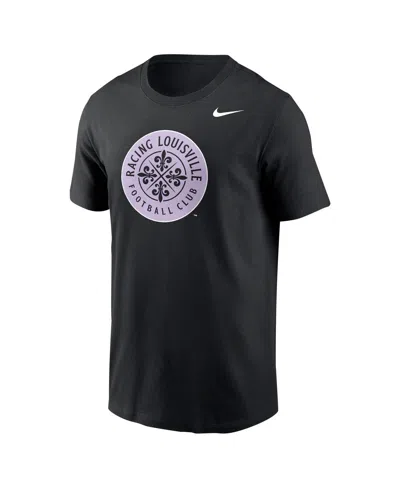 Nike Men's Black Racing Louisville Fc Primary Logo Core T-shirt In Black