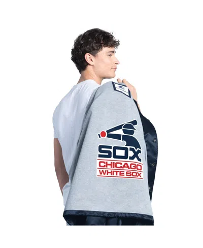 Starter Navy Chicago White Sox Cooperstown Collection Point Man Full-snap Coaches Jacket In Blue
