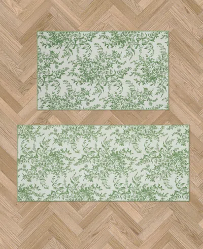 Laura Ashley Imagine Printed Chenille 2-pc. Runner Rug Set