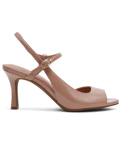 Anne Klein Women's Jessica Peep Toe Dress Sandals In Brown