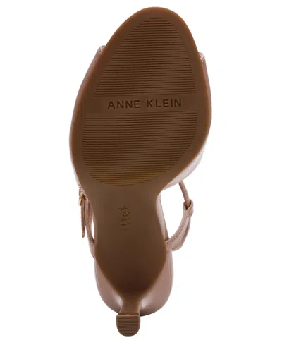Anne Klein Women's Jessica Peep Toe Dress Sandals In Brown