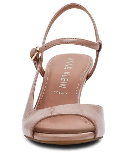 Anne Klein Women's Jessica Peep Toe Dress Sandals In Brown