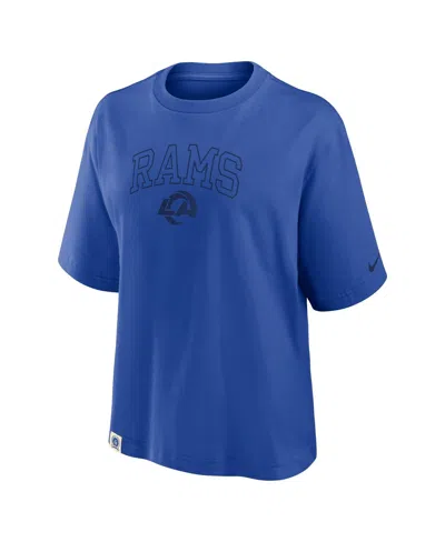 Nike Women's Royal Los Angeles Rams Glory Arch Boxy T-shirt