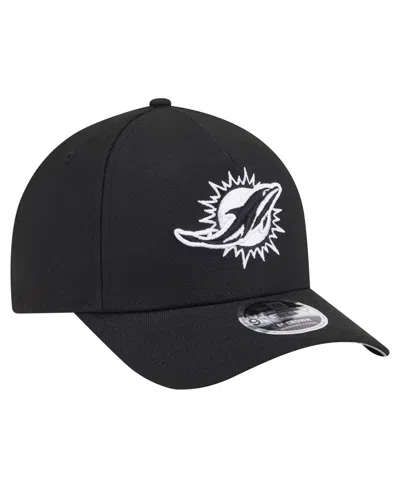 New Era Men's Black Miami Dolphins Team Collection 9forty M-crown A-frame Adjustable Hat