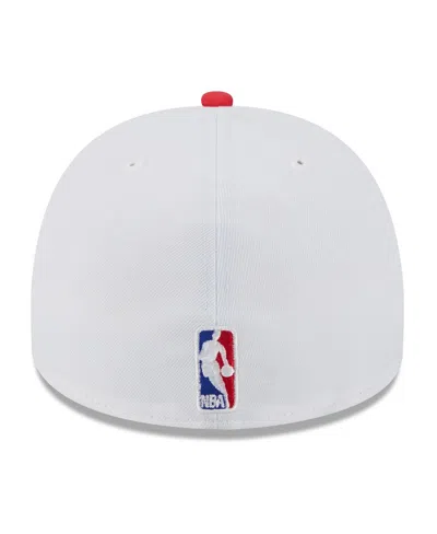 New Era Men's White/red Atlanta Hawks 2025 Nba Draft A-frame 59fifty Fitted Hat
