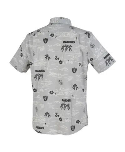Reyn Spooner Men's Silver Las Vegas Raiders Kekai Performance Button-down Shirt In Silver