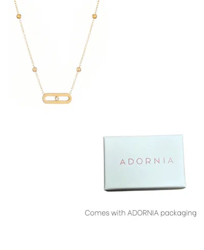Adornia Tarnish Resistant 18k Gold Plated Bar Necklace